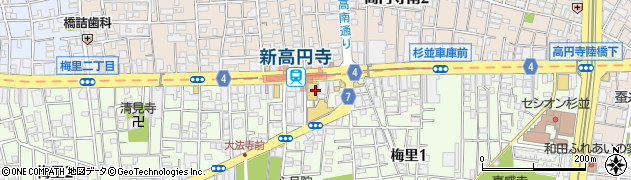 株式会社クイーンズ伊勢丹　新高円寺店周辺の地図