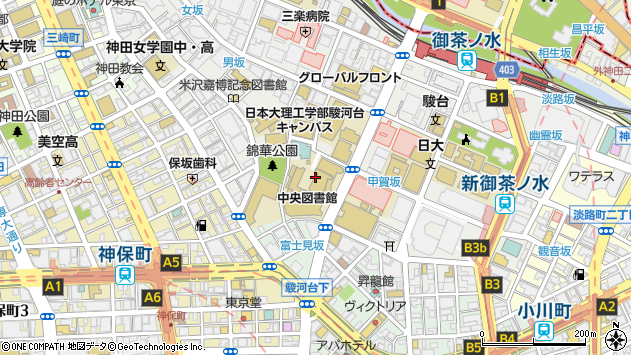 〒101-0062 東京都千代田区神田駿河台の地図