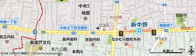 新中野駅前郵便局 ＡＴＭ周辺の地図