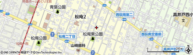 東京都杉並区松庵2丁目8-8周辺の地図