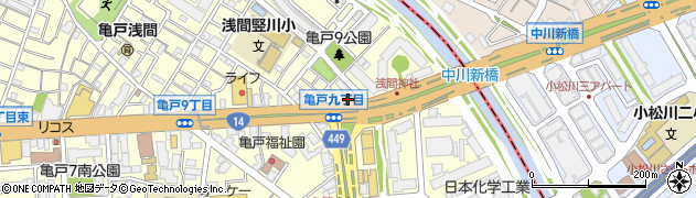 セブンイレブン江東亀戸９丁目店周辺の地図