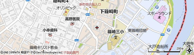 東京都江戸川区下篠崎町周辺の地図