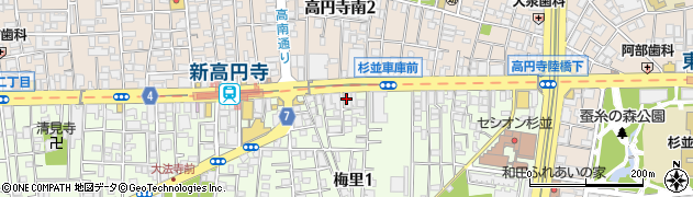 ベルエア新高円寺管理事務所周辺の地図