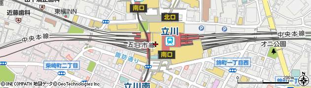 ダイソーエキュート立川店周辺の地図