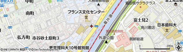 東京都新宿区市谷船河原町周辺の地図