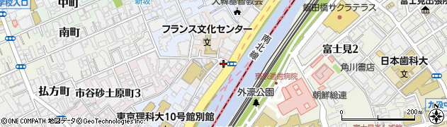 東京都新宿区市谷船河原町8周辺の地図