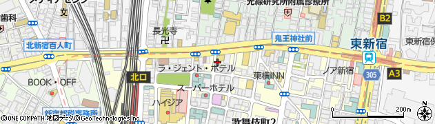 コインパーク歌舞伎町２丁目第２駐車場周辺の地図
