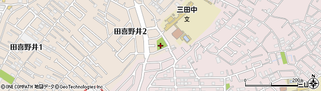 田喜野井東公園周辺の地図