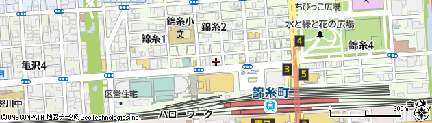 鶏三昧！地鶏食べ放題と個室居酒屋 串楽（くしらく）錦糸町本店周辺の地図
