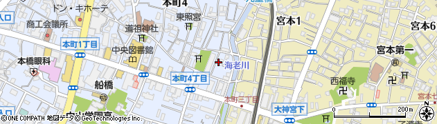 千葉県船橋市本町4丁目32-21周辺の地図