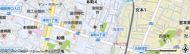 千葉県船橋市本町4丁目30-11周辺の地図