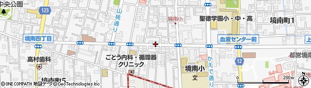 東京都武蔵野市境南町2丁目周辺の地図