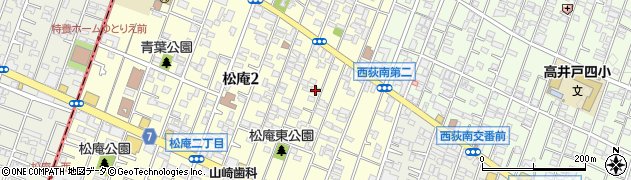 東京都杉並区松庵2丁目8-25周辺の地図