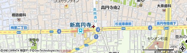 じげもんとん ちゃんぽんスタイル 新高円寺店周辺の地図