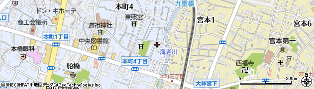 千葉県船橋市本町4丁目32-1周辺の地図