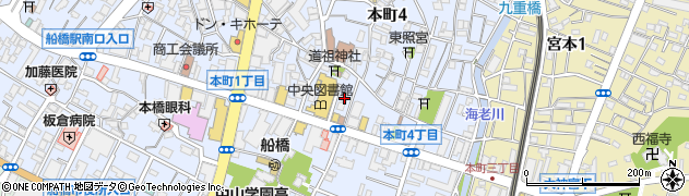 千葉県船橋市本町4丁目37周辺の地図