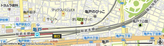 まいばすけっと江東亀戸５丁目店周辺の地図