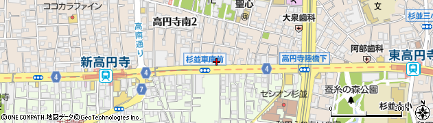 ローソンストア１００高円寺南店周辺の地図