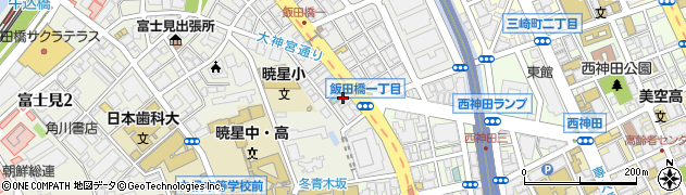 東京都千代田区飯田橋1丁目4周辺の地図