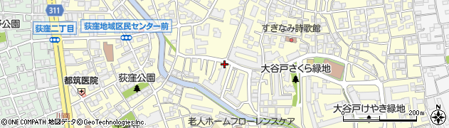 東京都杉並区荻窪周辺の地図