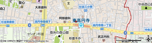 東高円寺眼科周辺の地図