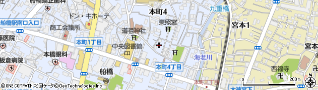 千葉県船橋市本町4丁目30-18周辺の地図