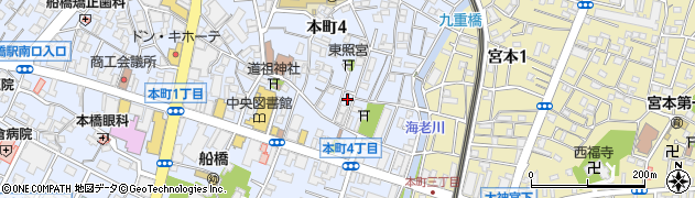 千葉県船橋市本町4丁目30-6周辺の地図