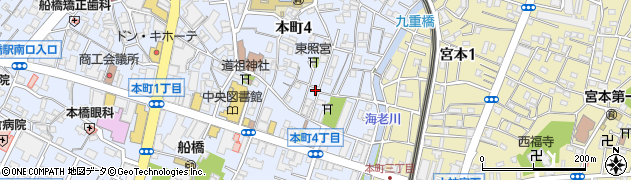 千葉県船橋市本町4丁目30-5周辺の地図