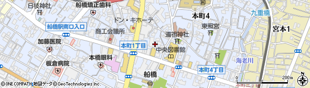 千葉県船橋市本町4丁目40周辺の地図