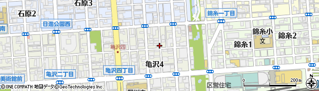 東京都墨田区亀沢4丁目周辺の地図