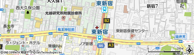 東新宿食堂周辺の地図