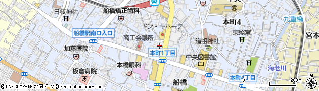 株式会社伊藤楽器　ヤマハ音楽教室　ハーモニーサロン船橋周辺の地図