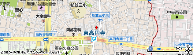 杉並区役所　高円寺東児童館周辺の地図