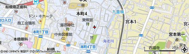 千葉県船橋市本町4丁目28周辺の地図