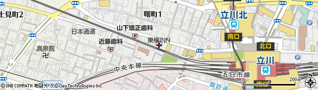 東横ＩＮＮ立川駅北口周辺の地図