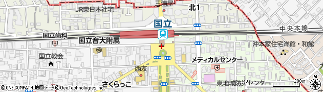 国立駅周辺の地図