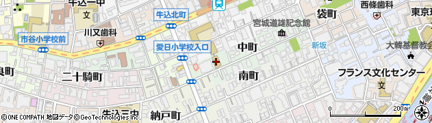 新宿区立中町図書館周辺の地図
