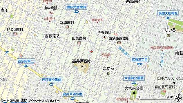 〒167-0053 東京都杉並区西荻南の地図