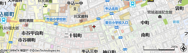 東京都新宿区南山伏町周辺の地図