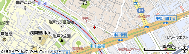 東京都江戸川区平井2丁目2周辺の地図