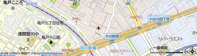 東京都江戸川区平井2丁目7周辺の地図