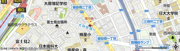東京都千代田区飯田橋1丁目7周辺の地図