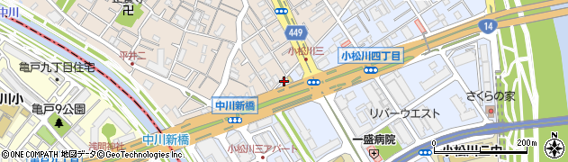 松屋 小松川店周辺の地図