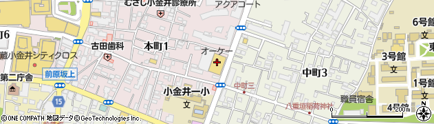 オーケー小金井店周辺の地図