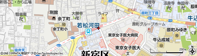 東京女子医大北周辺の地図
