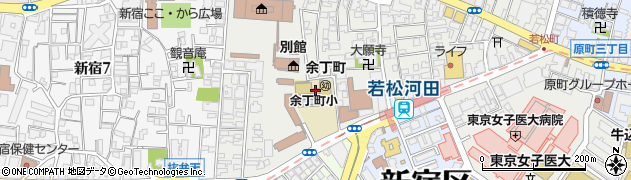 余丁町幼稚園周辺の地図