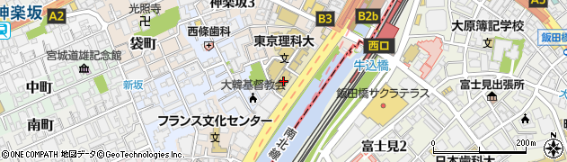 東京都新宿区神楽坂1丁目3周辺の地図