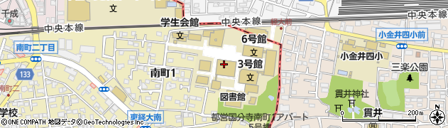 東京経済大学　教員室周辺の地図