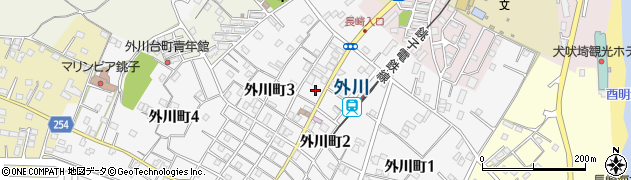 千葉県銚子市外川町周辺の地図