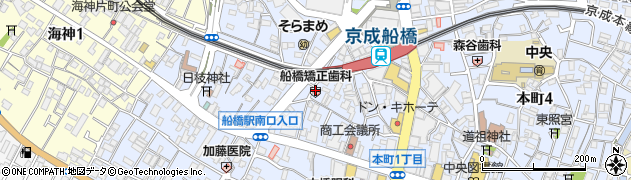 完全個室焼肉 GYU FUNABASHI周辺の地図